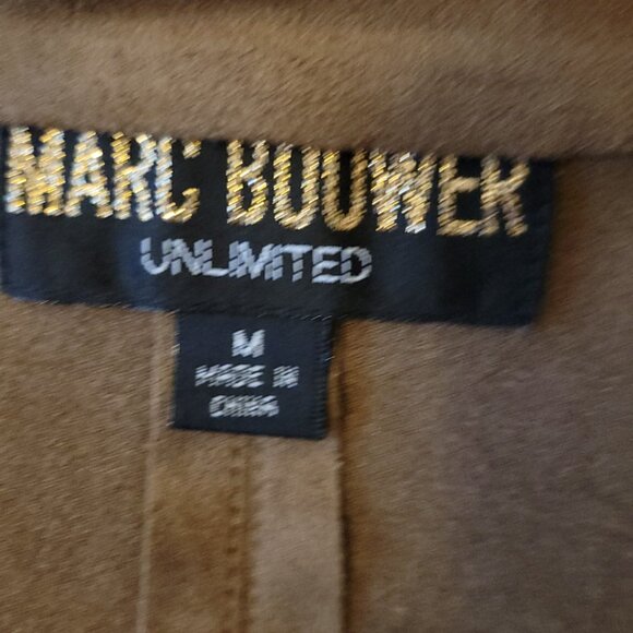 Marc Bouwer Faux Suede Vest with Waterfall Collar -M - Picture 7 of 10